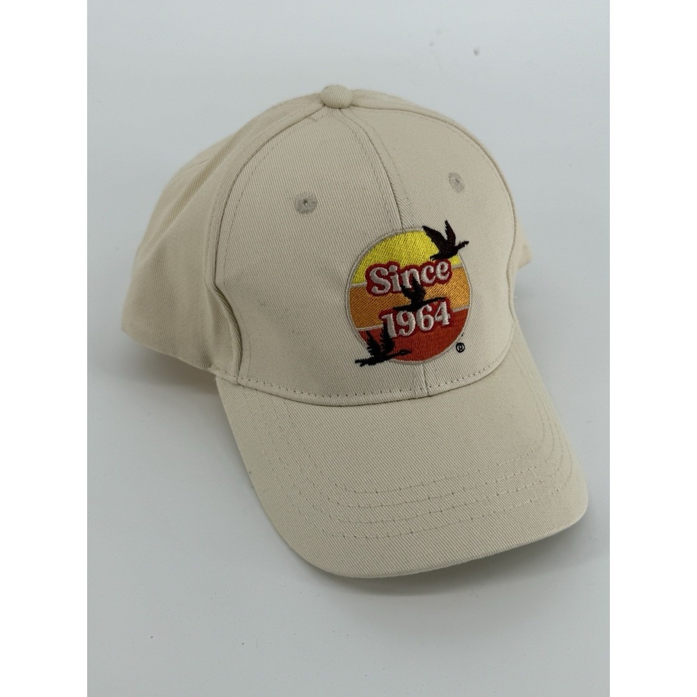 Wawa Hat Since 1964 Beige Adjustable Baseball Cap Retro Logo Embroidered